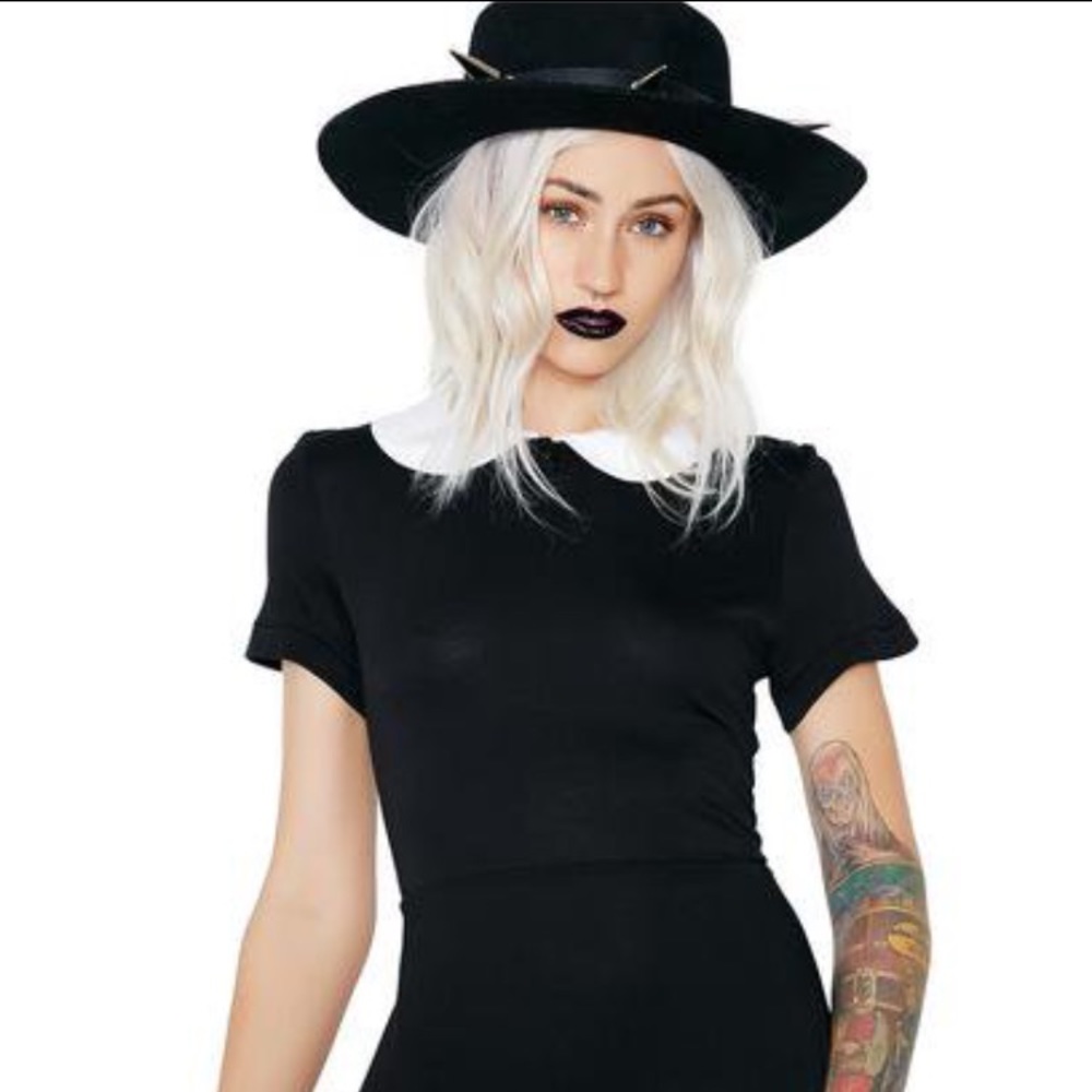 Disturbia gothic Wednesday dress - Picture 3 of 3